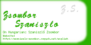 zsombor szaniszlo business card